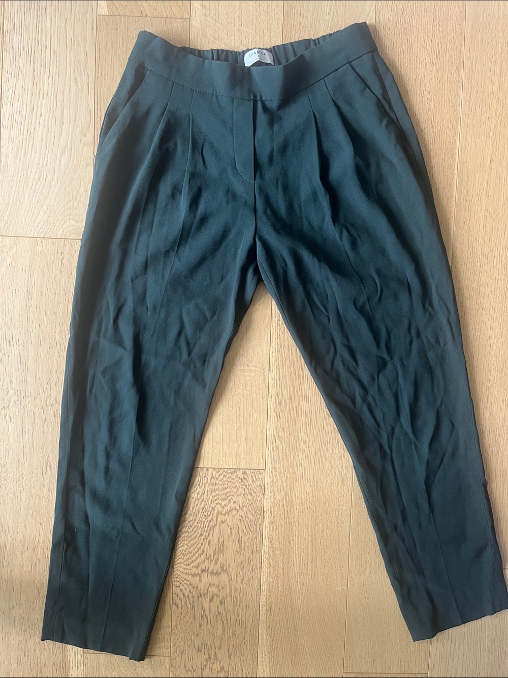 Babaton Scarab Green Slim Tapered Dress Pants
